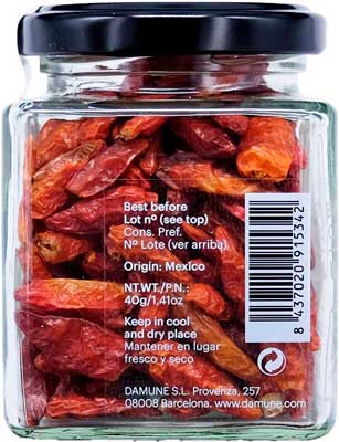 DAMUNE Bird Eye Chili Uganda, 40g