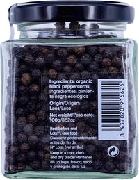 DAMUNE Schwarze Pfefferkörner Bolovens Bio Premium, 100g