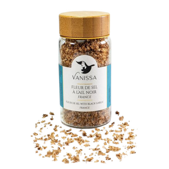 Vanissa Französischer schwarzer Knoblauch Fleur de Sel, 100 g